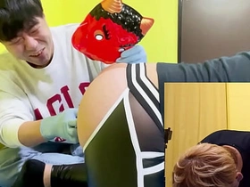 アナル豆まき hairy taiwan gay porn jerk off in public toilet