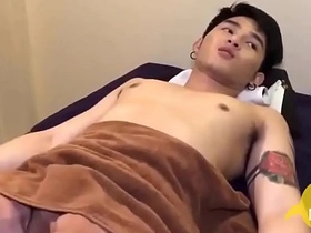 cute Asian boy ball massage chinese gay nipple play porn