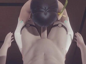 Genshin Impact Yaoi - Venti Arcont Blowjob with POV (uncensored) - Japanese asian manga anime game porn gay sissy asian gay couple sex porn