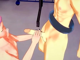 Jujutsu Kaisen Yaoi - Yuji Itadori Handjob and fucked by Sakuna - Sissy crossdress Japanese Asian Manga Anime Game Porn Gay asian muscle man gay porn