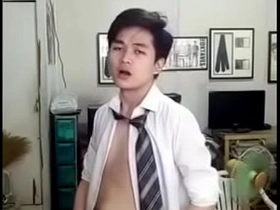 Cute Chinese Twink Strips Down and Cums gay porn japan movie