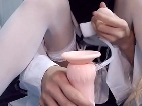 伪娘的跳蛋高潮，和口交示范 chinese shemale fuck gay porn