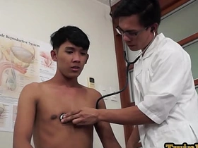 Asian doctor inspecting twinks butt brutal asian gay porn