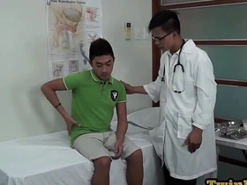 Asian twink anal examined with medical tools after giving BJ gay asian magazine porn