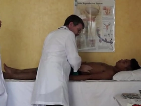 Asian patient anal licked while threeway breeded by doctors chinese gay porn masturbation