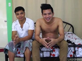 Asian Boy Rolly Gets Tickled and Jizzed On gay asian tied up porn